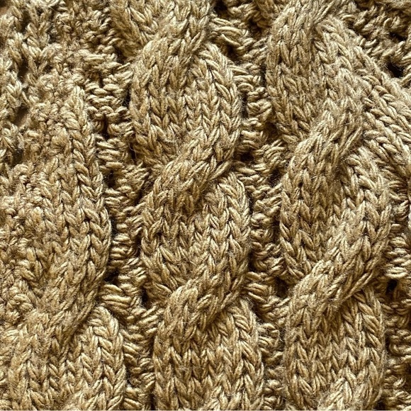Vintage ARDEN B. Cable Knit Shrug Wheat Brown Size Extra Small (EUC) - Picture 5 of 10